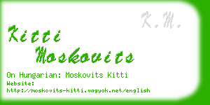 kitti moskovits business card